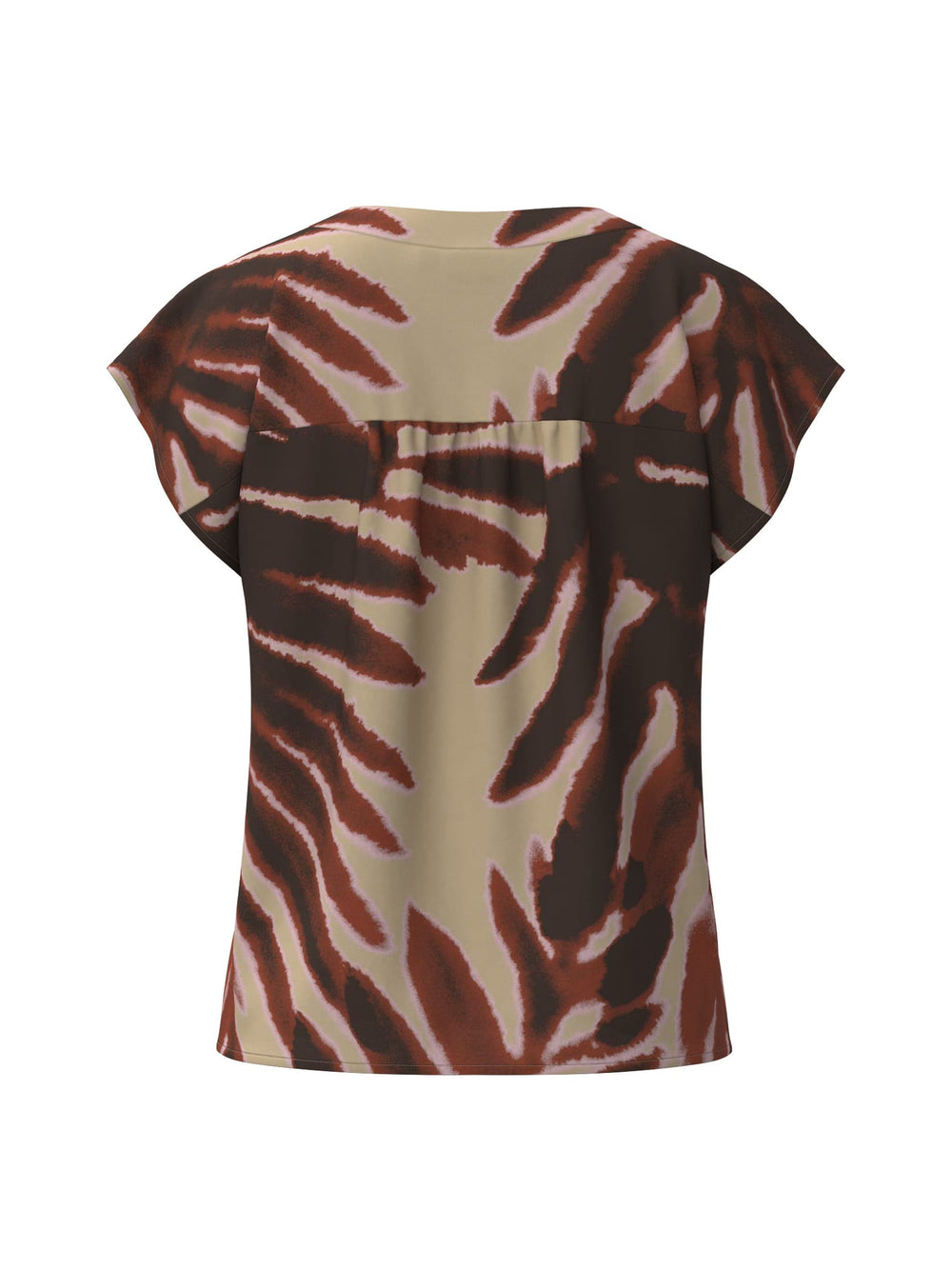 Vila 14105470 t-shirt k/m dames bruin dessin