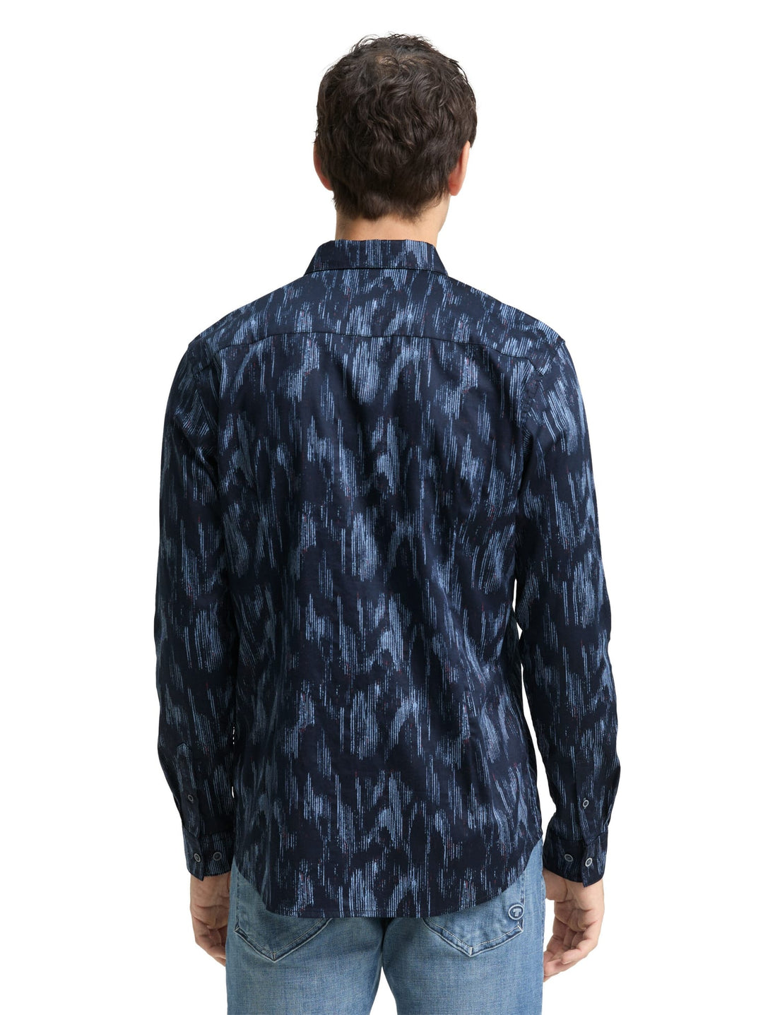 Tom Tailor overhemd l/m blauw dessin – heren