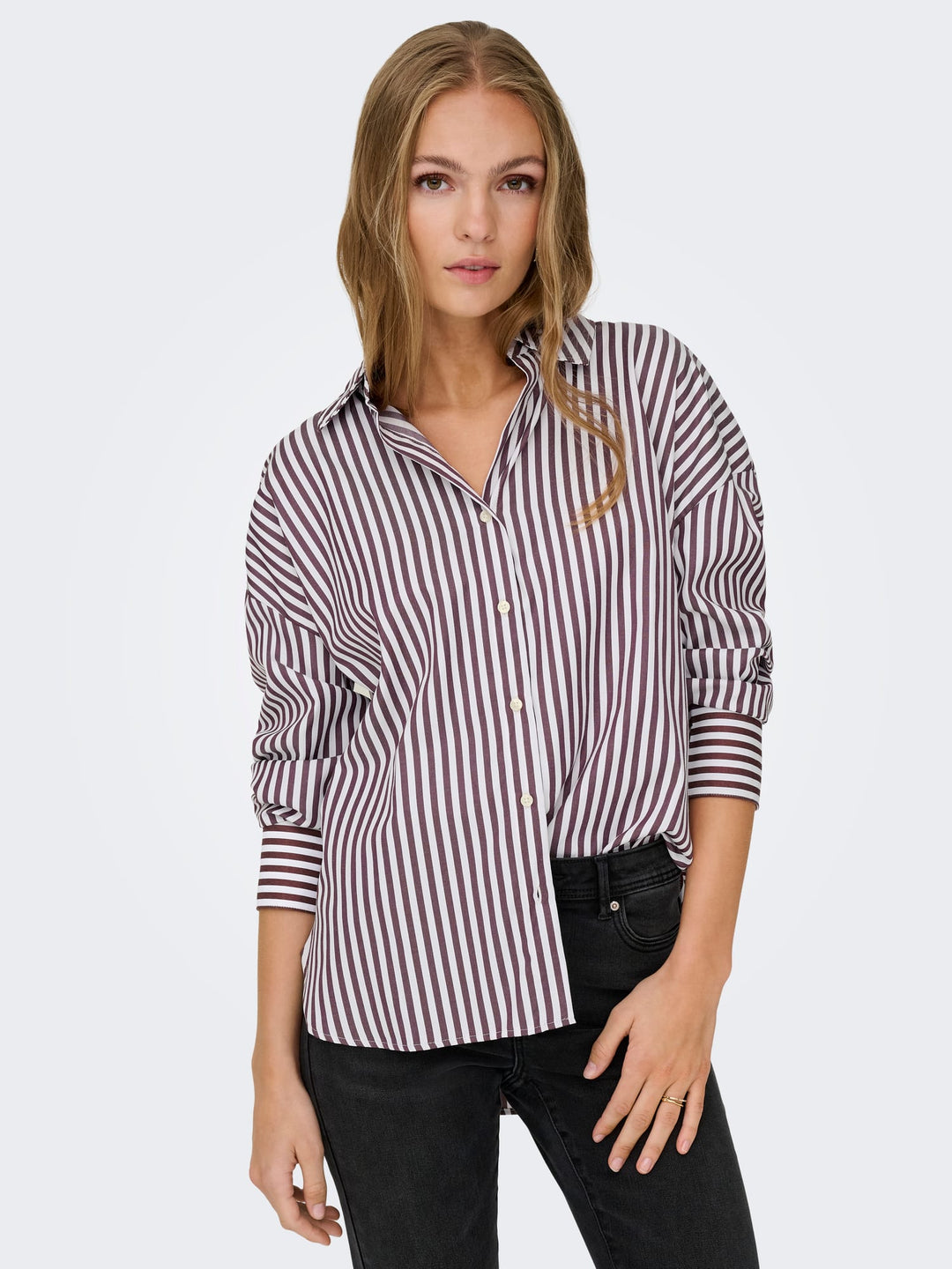 Jacqueline de Yong 15338857 Vesper blouse l/m dames wit dessin