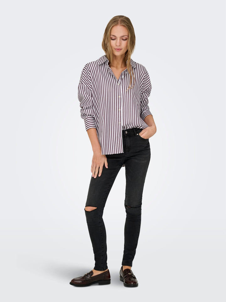 Jacqueline de Yong 15338857 Vesper blouse l/m dames wit dessin