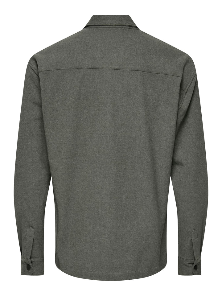 ONLY &amp; SONS 22035991 mark overhemd l/m donkergroen – heren