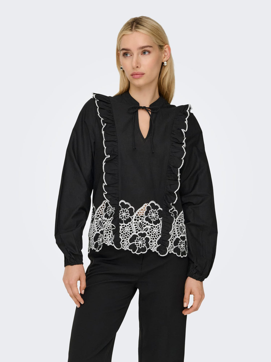Jacqueline de Yong 15372241 blouse zwart – dames