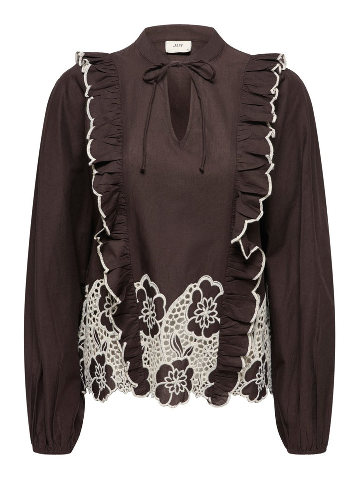 Jacqueline de Yong blouse l/m dames bruin dessin