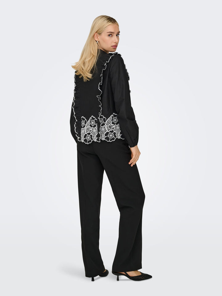 Jacqueline de Yong 15372241 blouse zwart – dames
