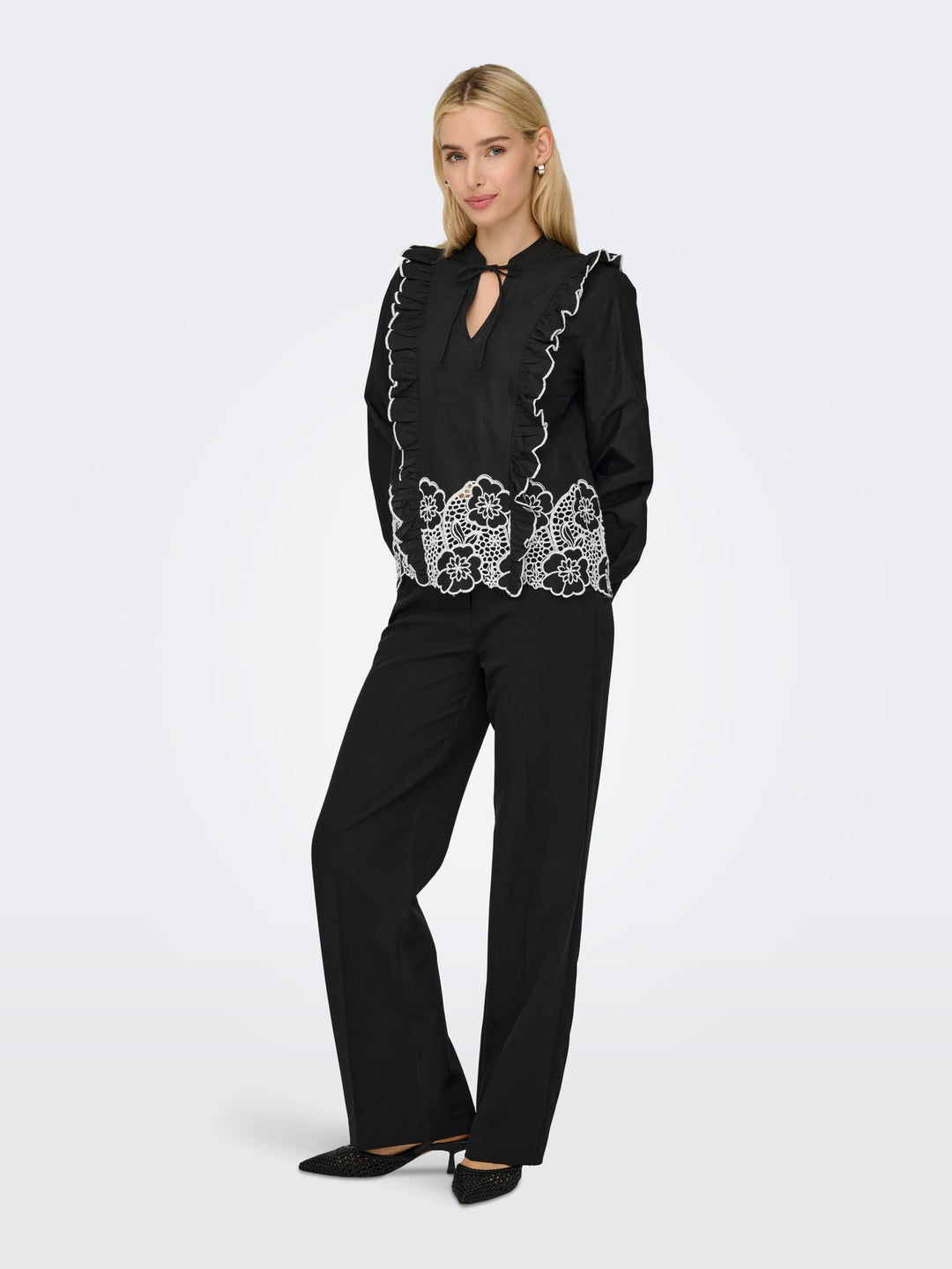Jacqueline de Yong 15372241 blouse zwart – dames