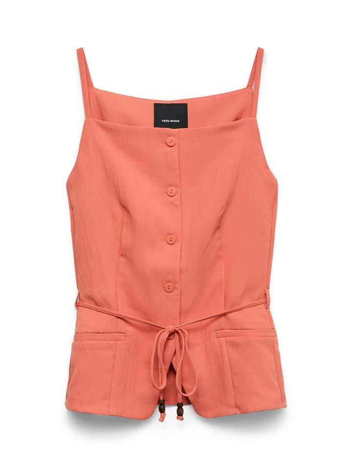 VERO MODA VMLIEVE SL BELTED WAISTCOAT – dames gilet - Oranje