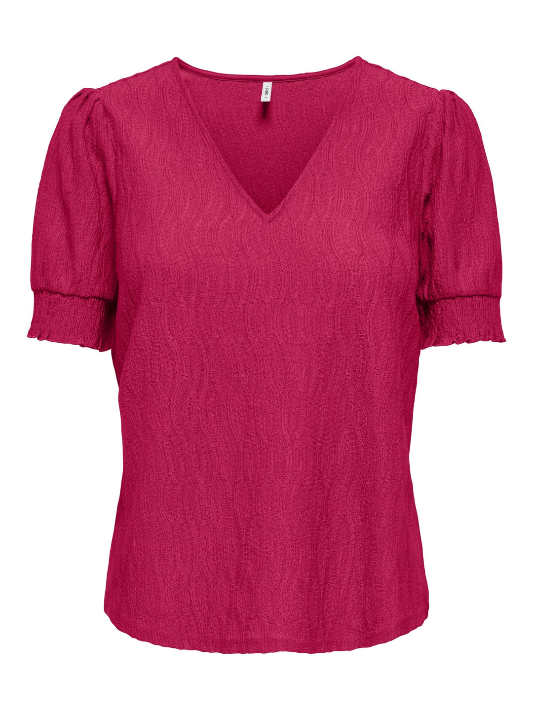 Only ONLDIANA S/S V-NECK TOP Fuchsia – dames top