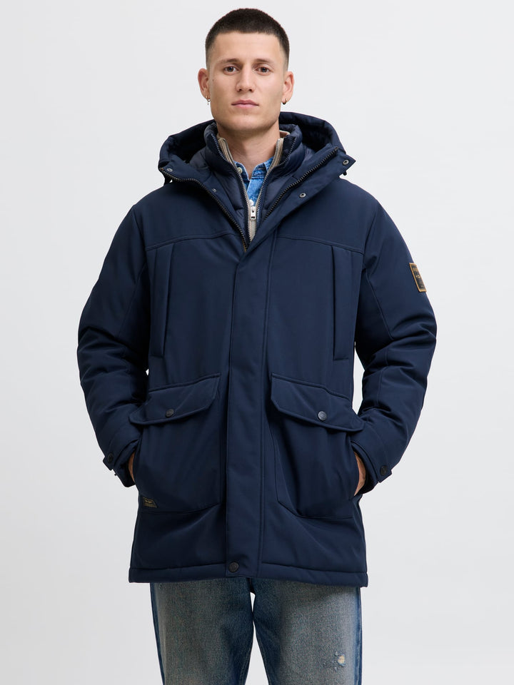 Jack & Jones JJFINN SOFTSHELL PARKA – heren winterjas - Navy