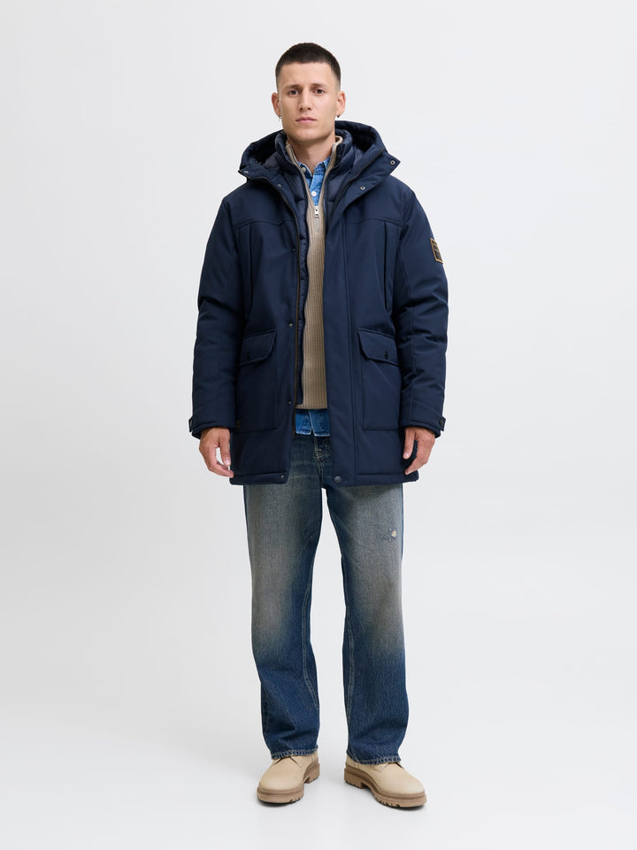 Jack & Jones JJFINN SOFTSHELL PARKA – heren winterjas - Navy