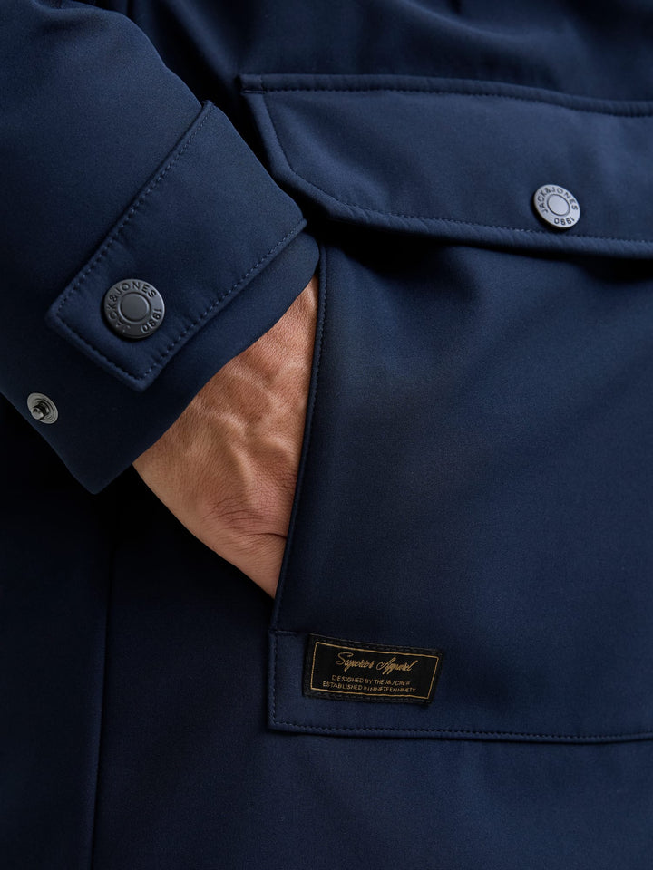 Jack & Jones JJFINN SOFTSHELL PARKA – heren winterjas - Navy