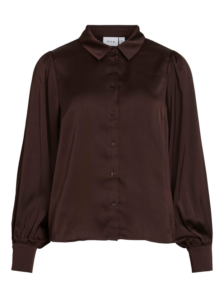Vila Enna Ravenna blouse bruin – dames