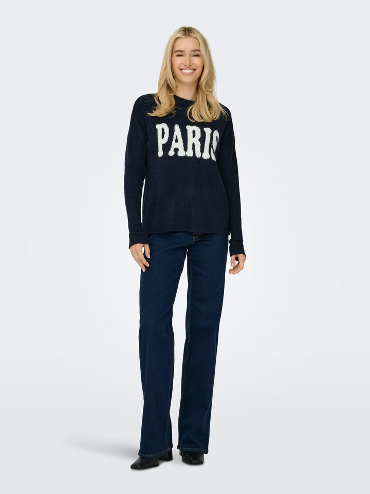 Only 15339731 Jerico trui dames navy – gebreide pullover