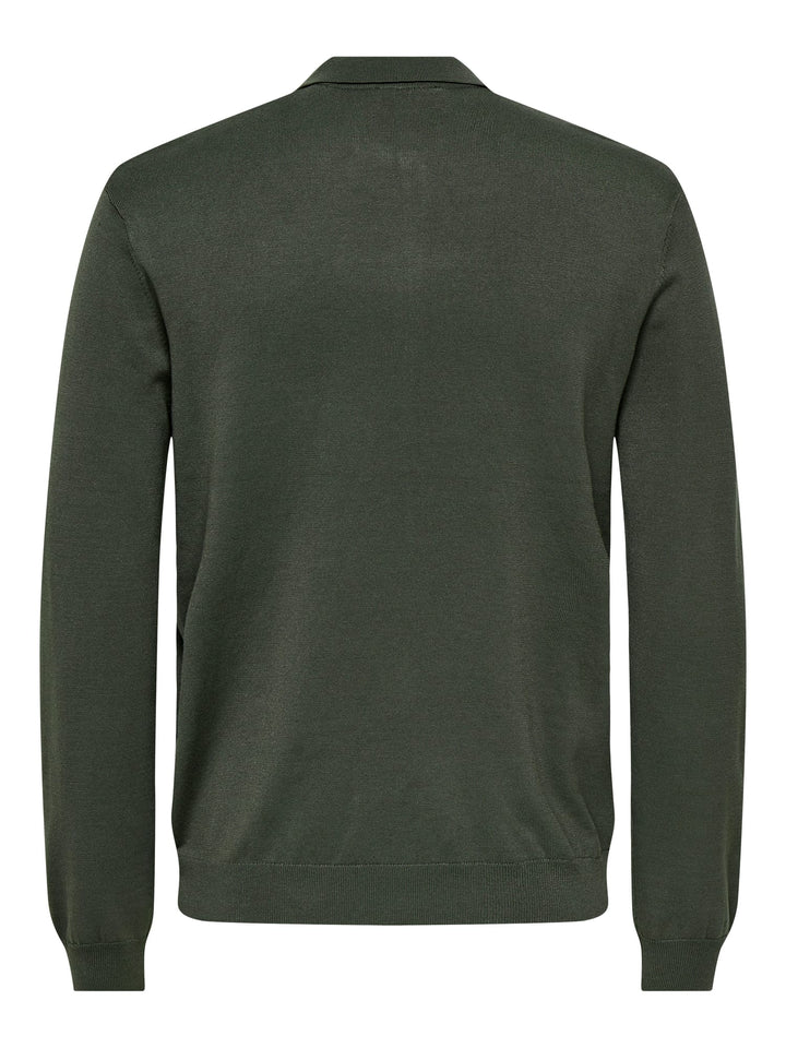 ONLY & SONS ONSWYLER REG HALF ZIP POLO KNIT – heren trui - Army