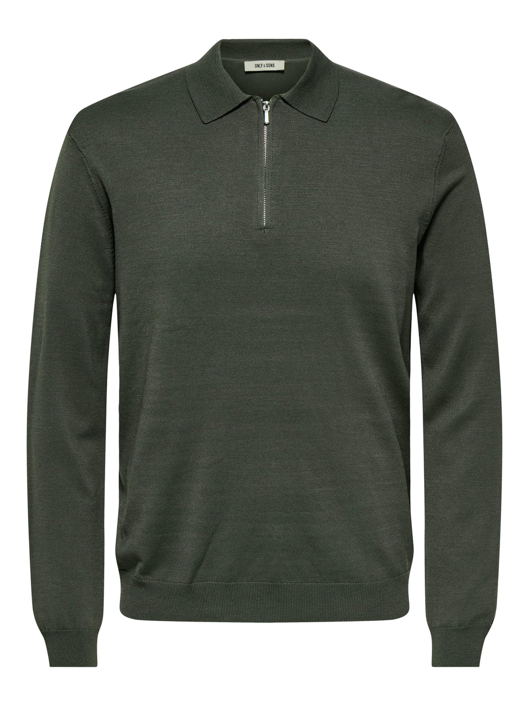 ONLY & SONS ONSWYLER REG HALF ZIP POLO KNIT – heren trui - Army