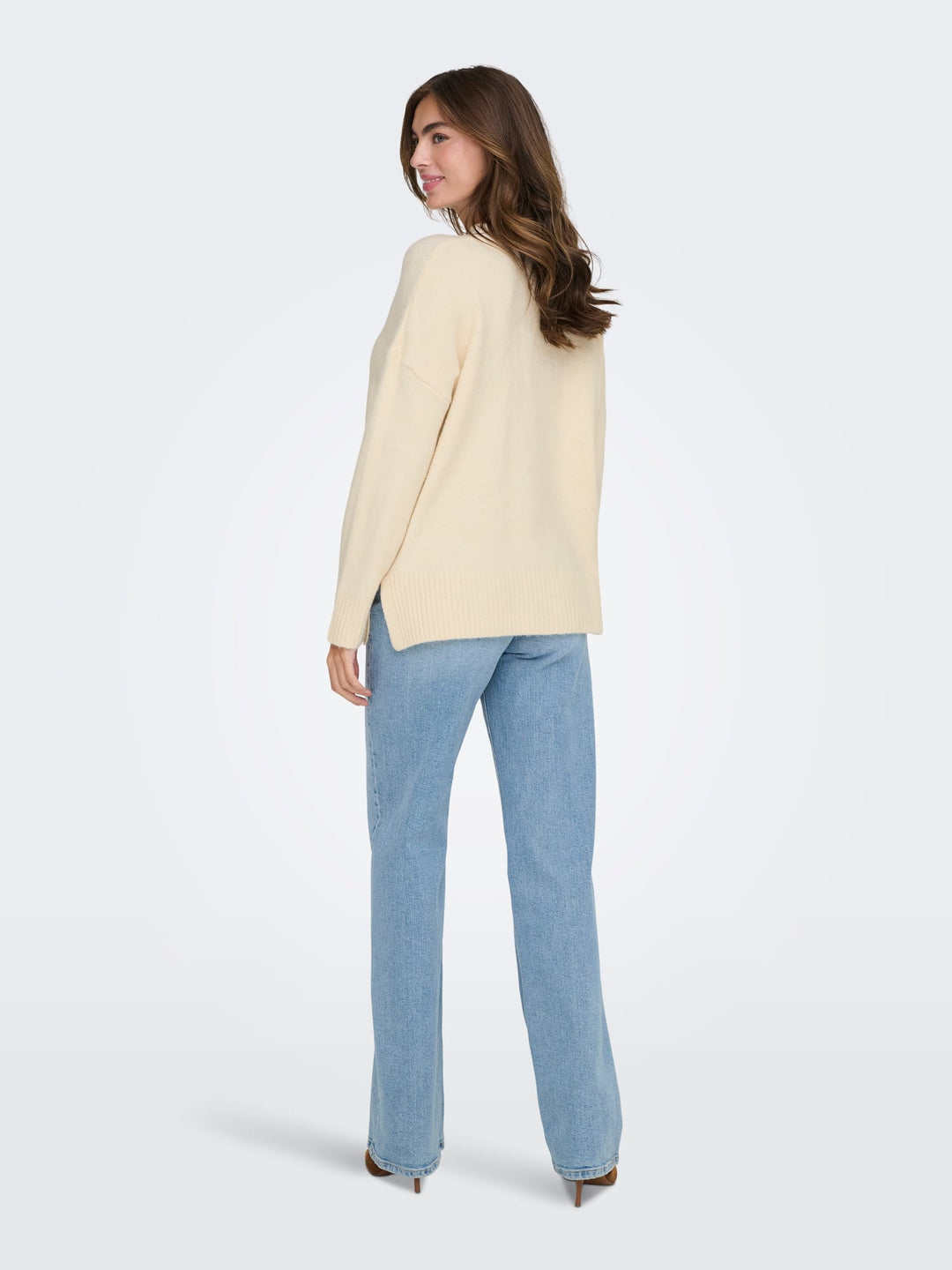 Only 15352853 Hazel trui dames ecru