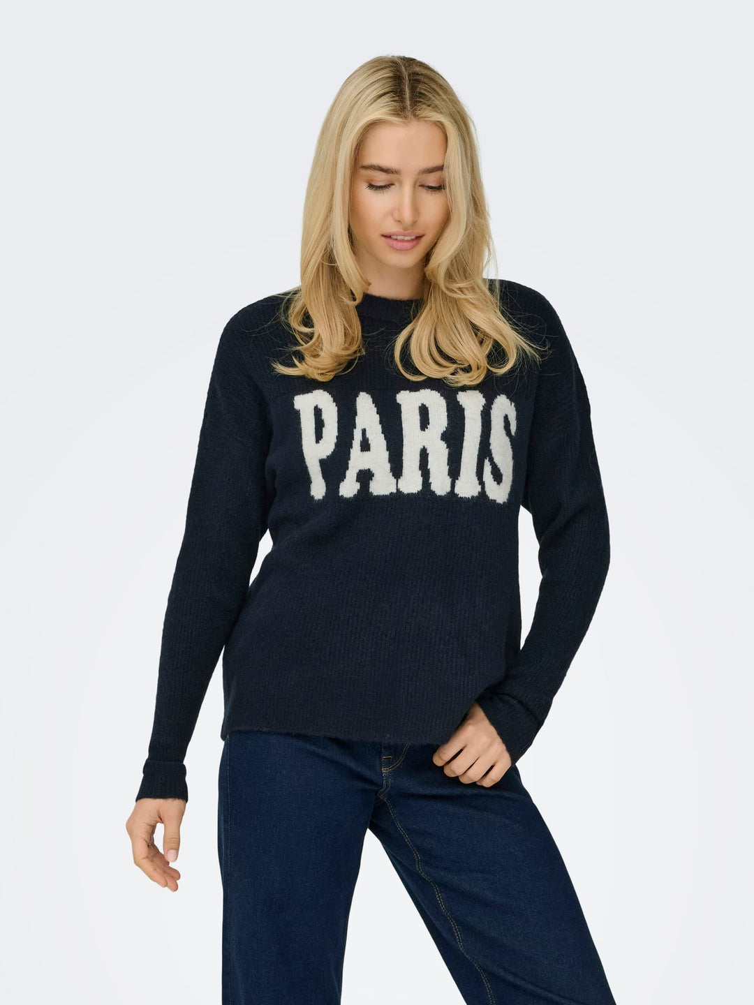 Only 15339731 Jerico trui dames navy – gebreide pullover