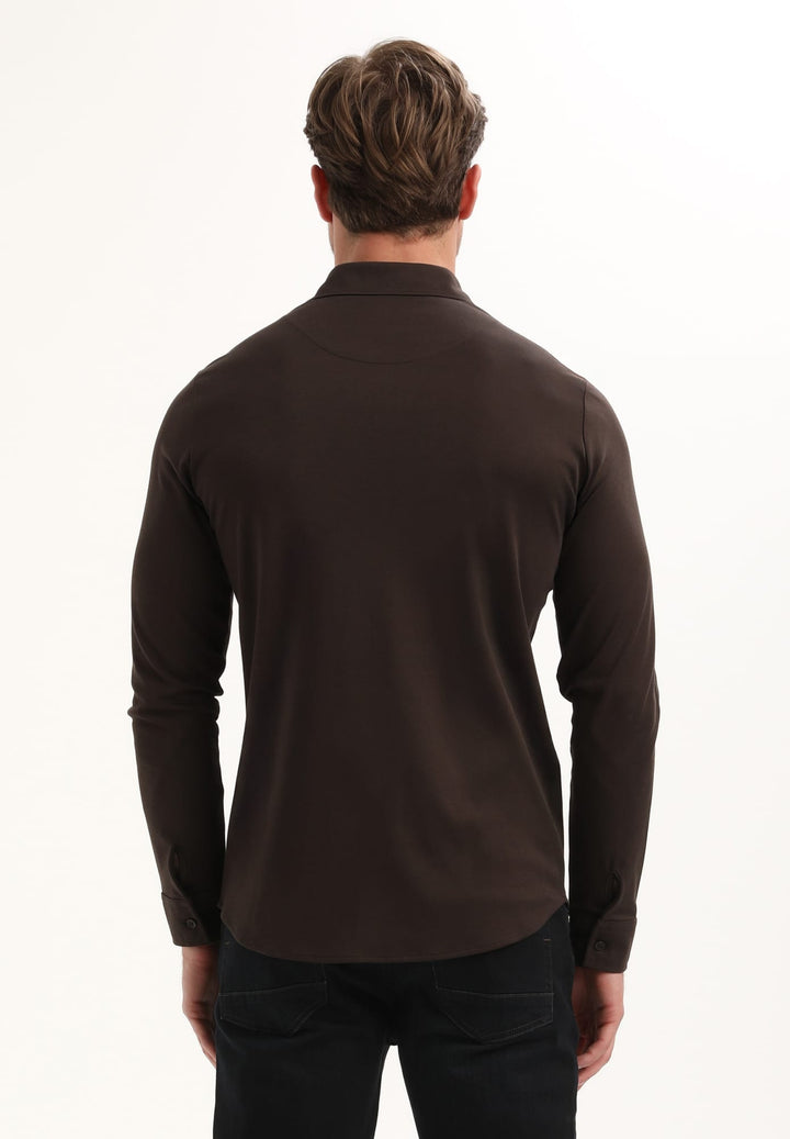 Gabbiano men 333510 overhemd bruin – heren
