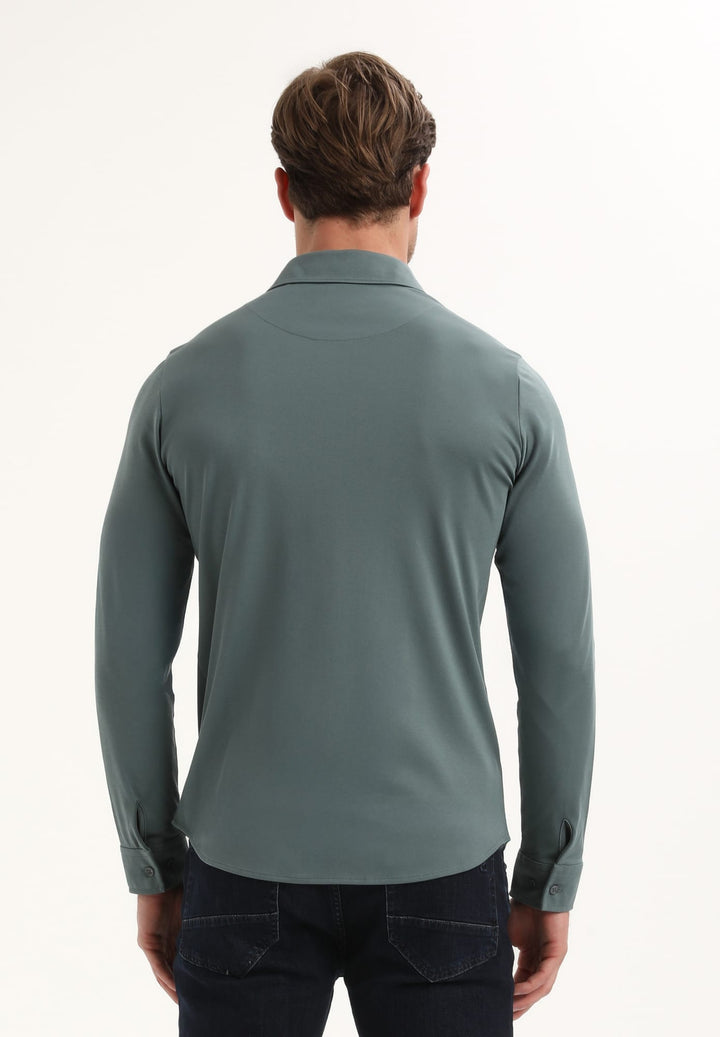 Gabbiano men overhemd l/m blauw – heren
