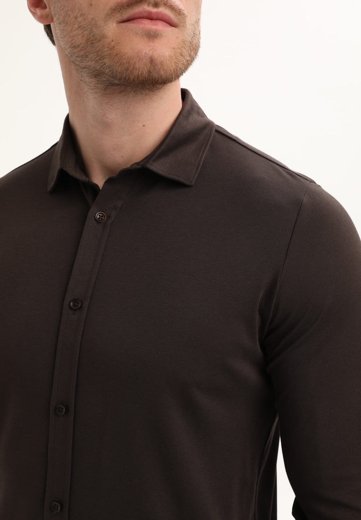 Gabbiano men 333510 overhemd bruin – heren