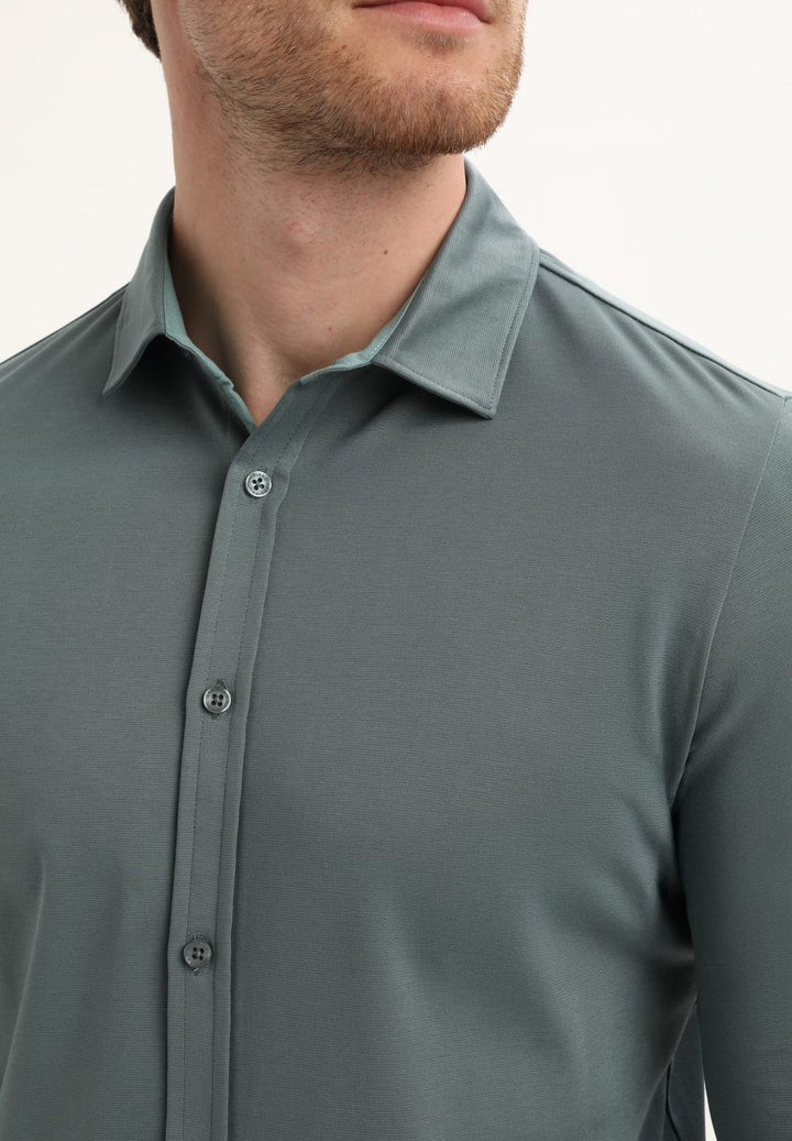 Gabbiano men overhemd l/m blauw – heren