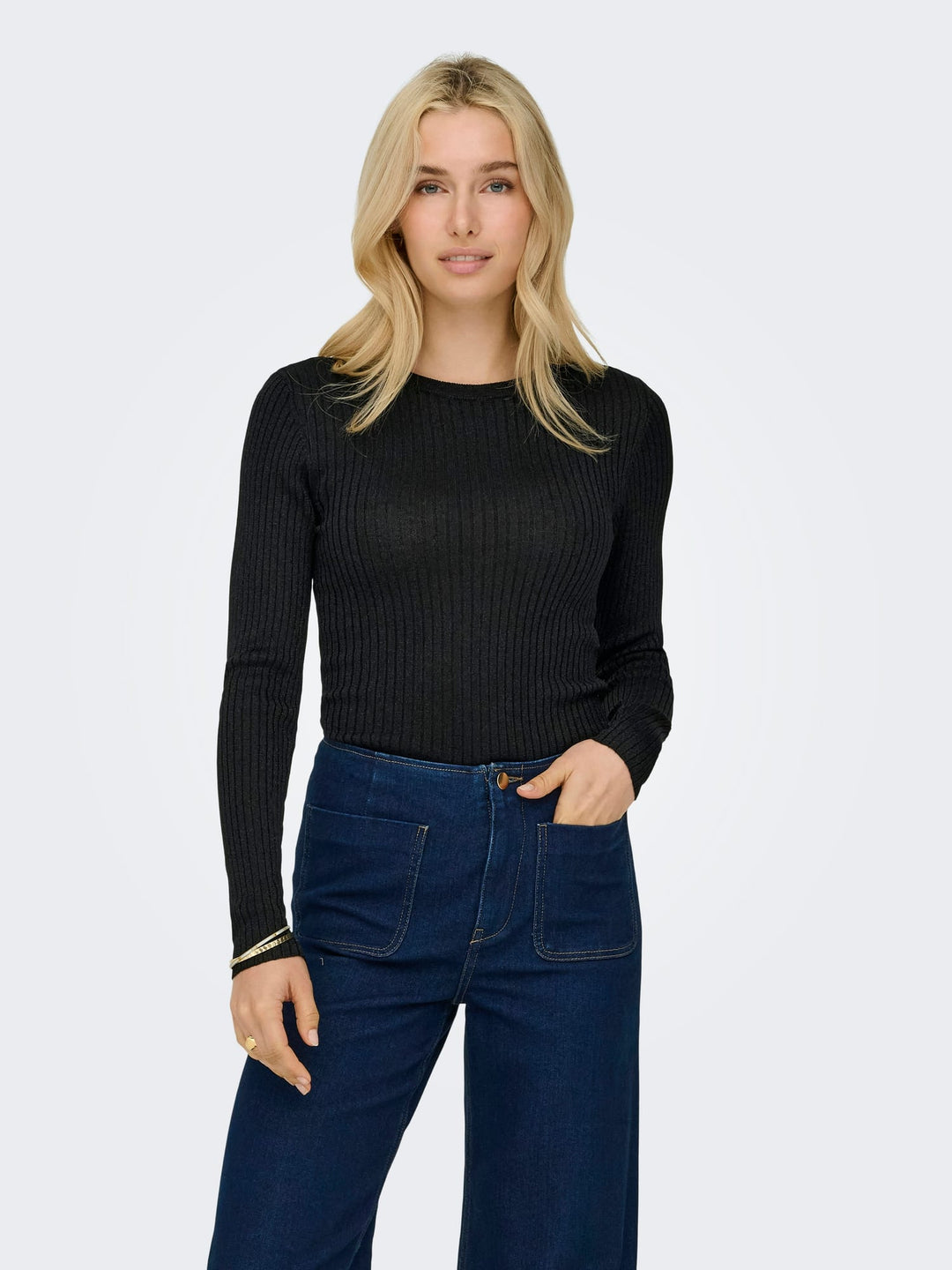 Jacqueline de Yong trui dames zwart – JDYPLUM LUREX