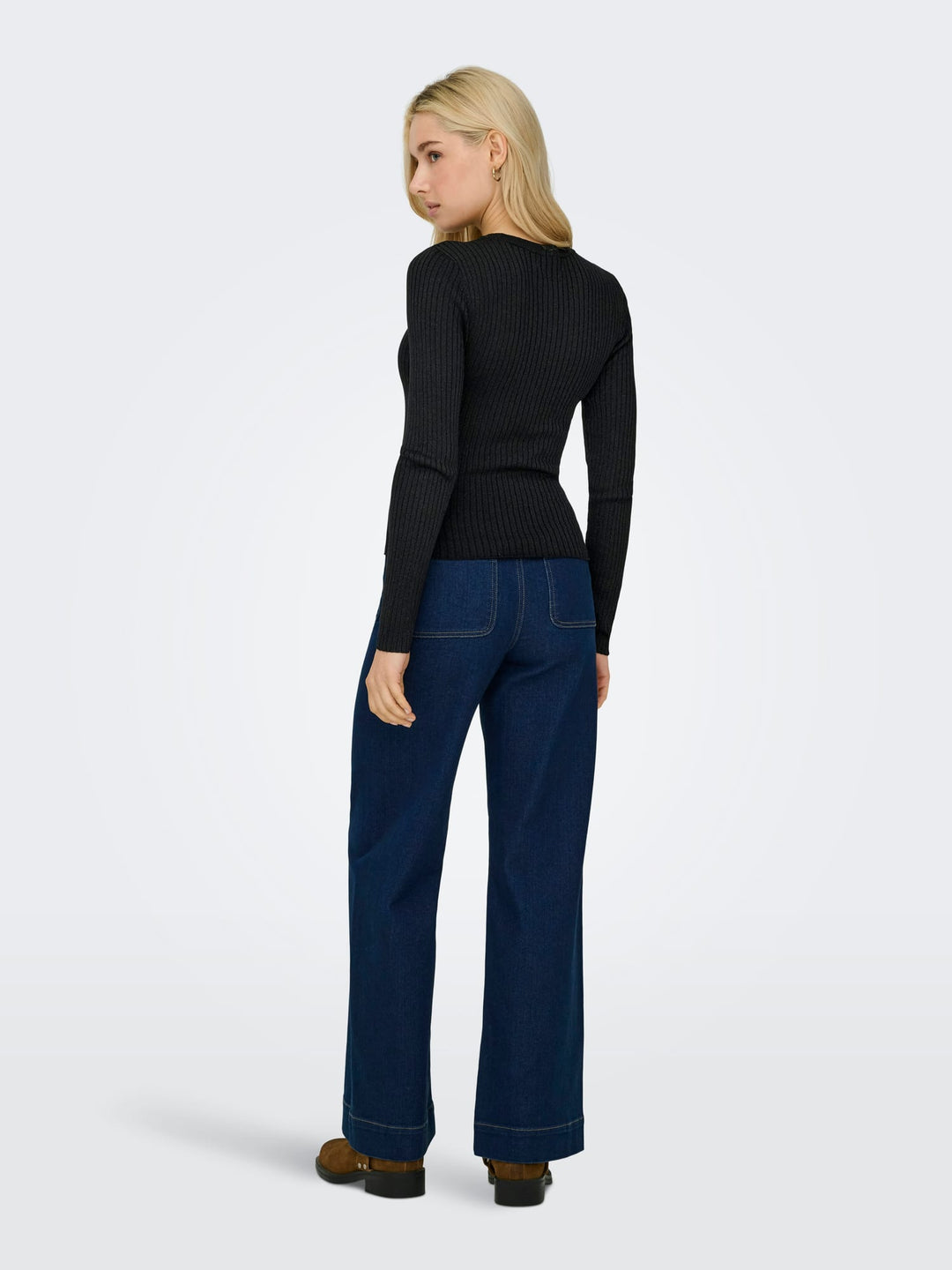 Jacqueline de Yong trui dames zwart – JDYPLUM LUREX