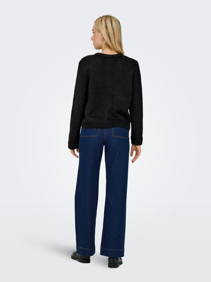 Only ONLMAGGIE gebreid vest zwart – dames