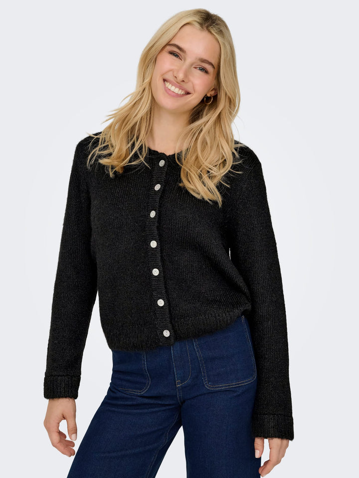 Only ONLMAGGIE gebreid vest zwart – dames