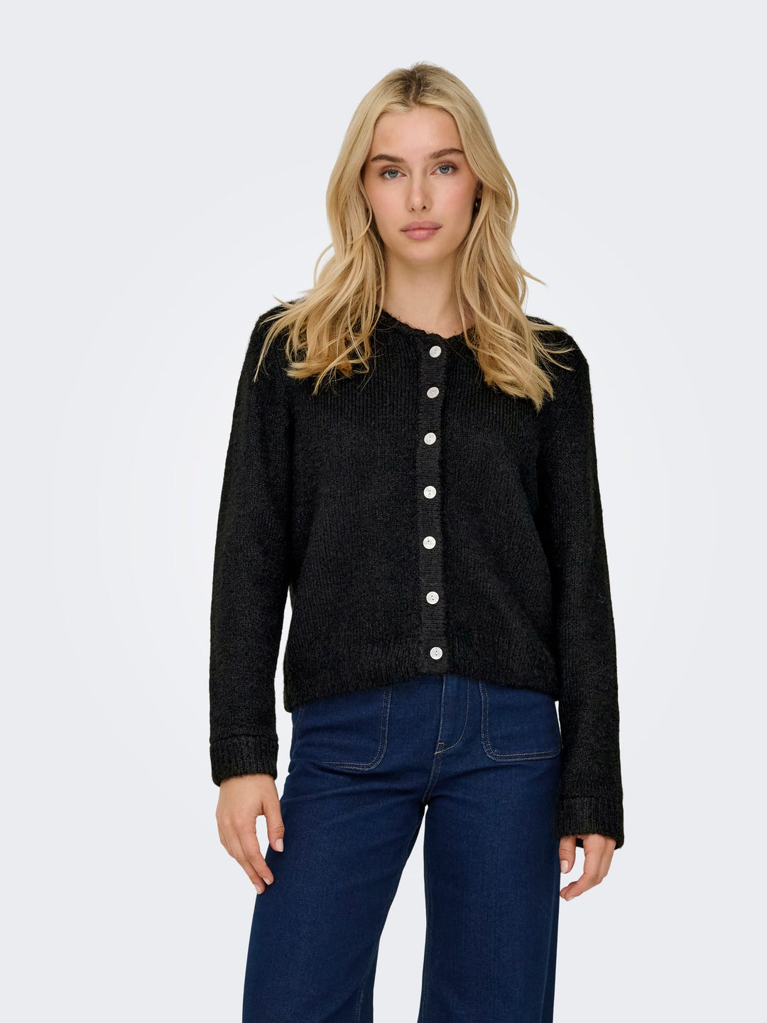 Only ONLMAGGIE gebreid vest zwart – dames