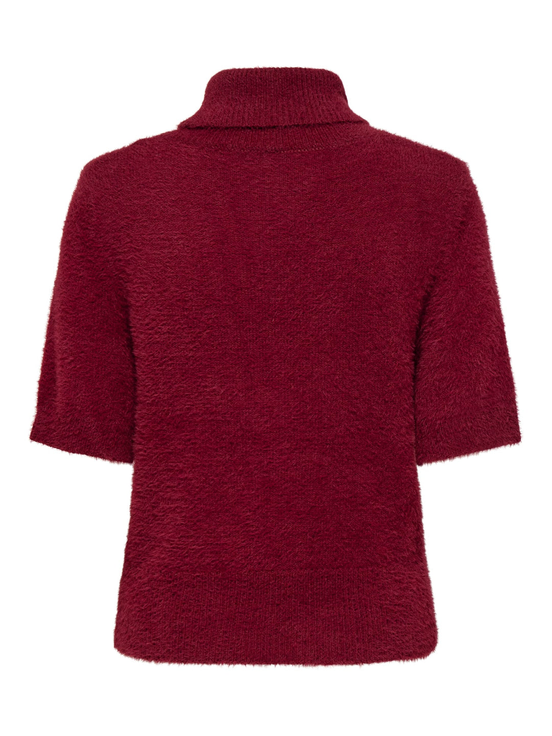 Only ONLPIUMO SS HIGHNECK KNT wijnrood – dames top