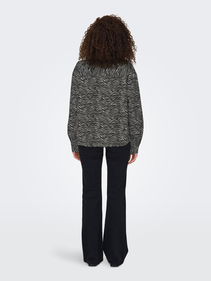 Jacqueline de Yong Ray blouse zwart dessin – dames
