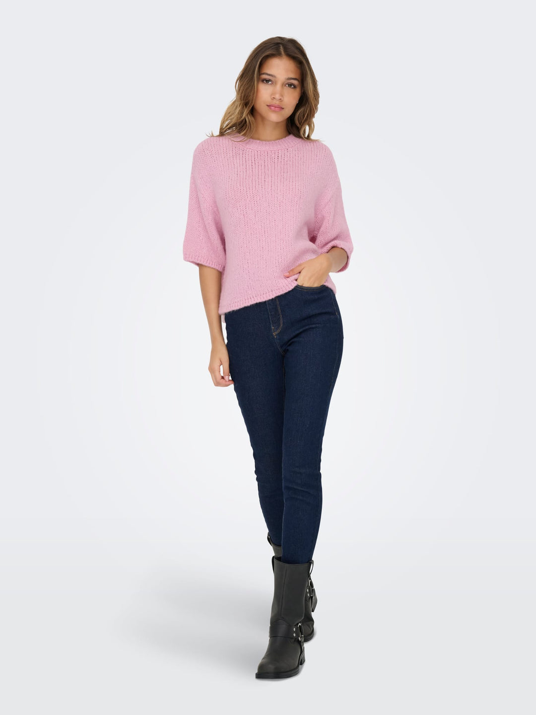 Jacqueline de Yong Linea trui licht roze – dames
