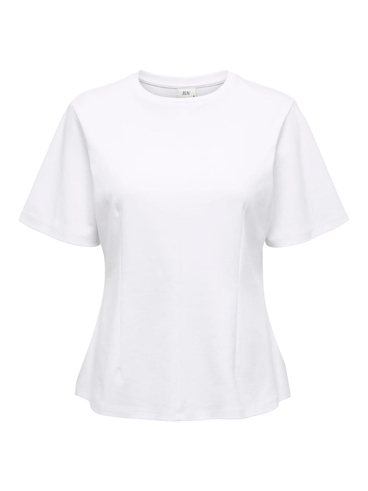 Jacqueline de Yong JDYEVA S/S TOP JRS wit – dames t-shirt