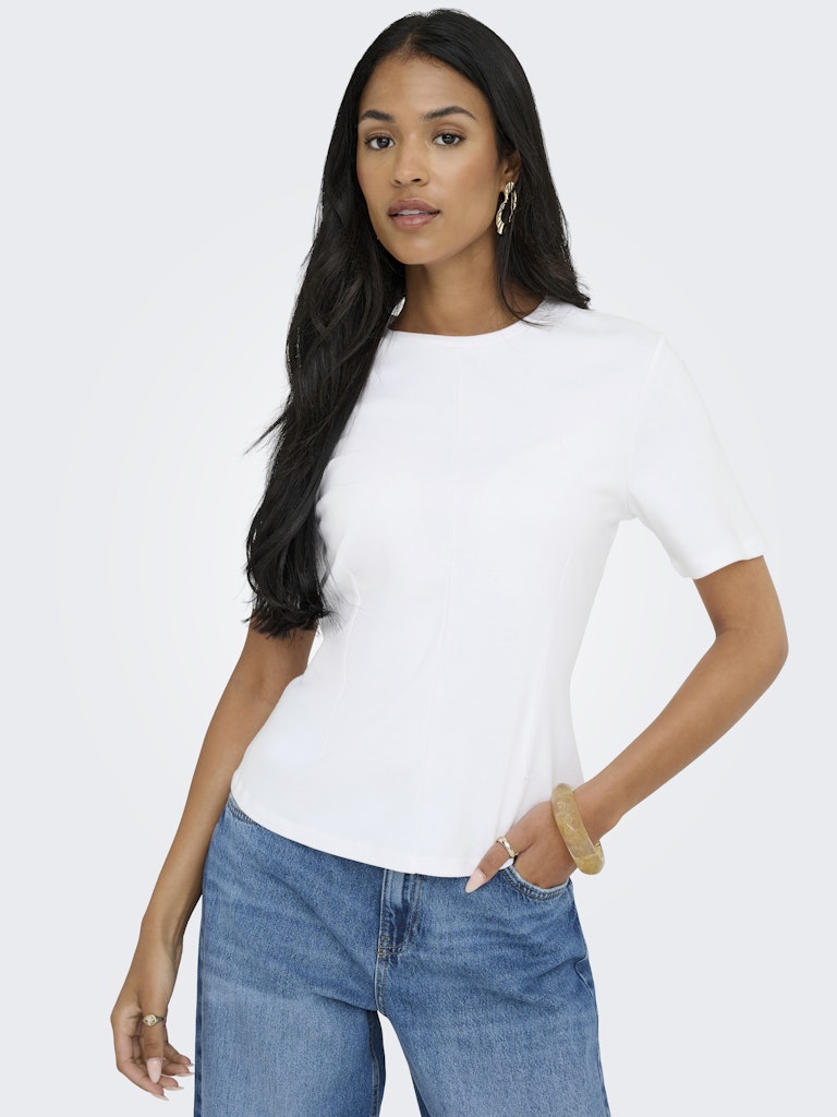 Jacqueline de Yong 15370716 eva t-shirt k/m dames wit