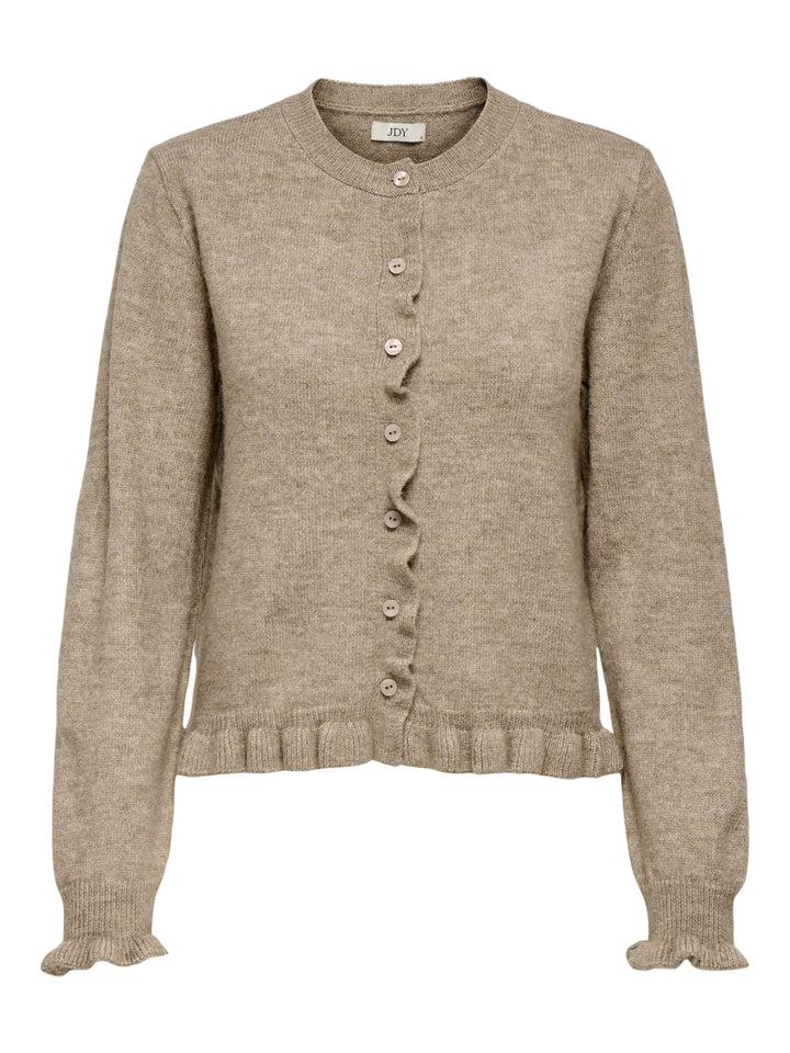 Jacqueline de Yong Letty vest gebreid licht bruin – dames