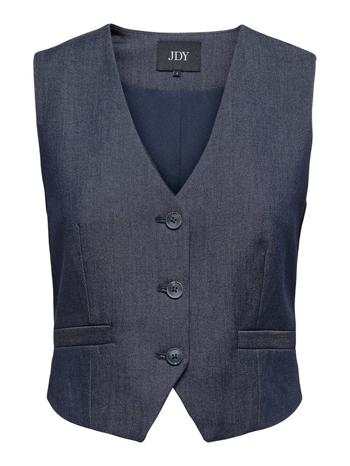 Jacqueline de Yong 15358634 Anthony gilet blauw dessin