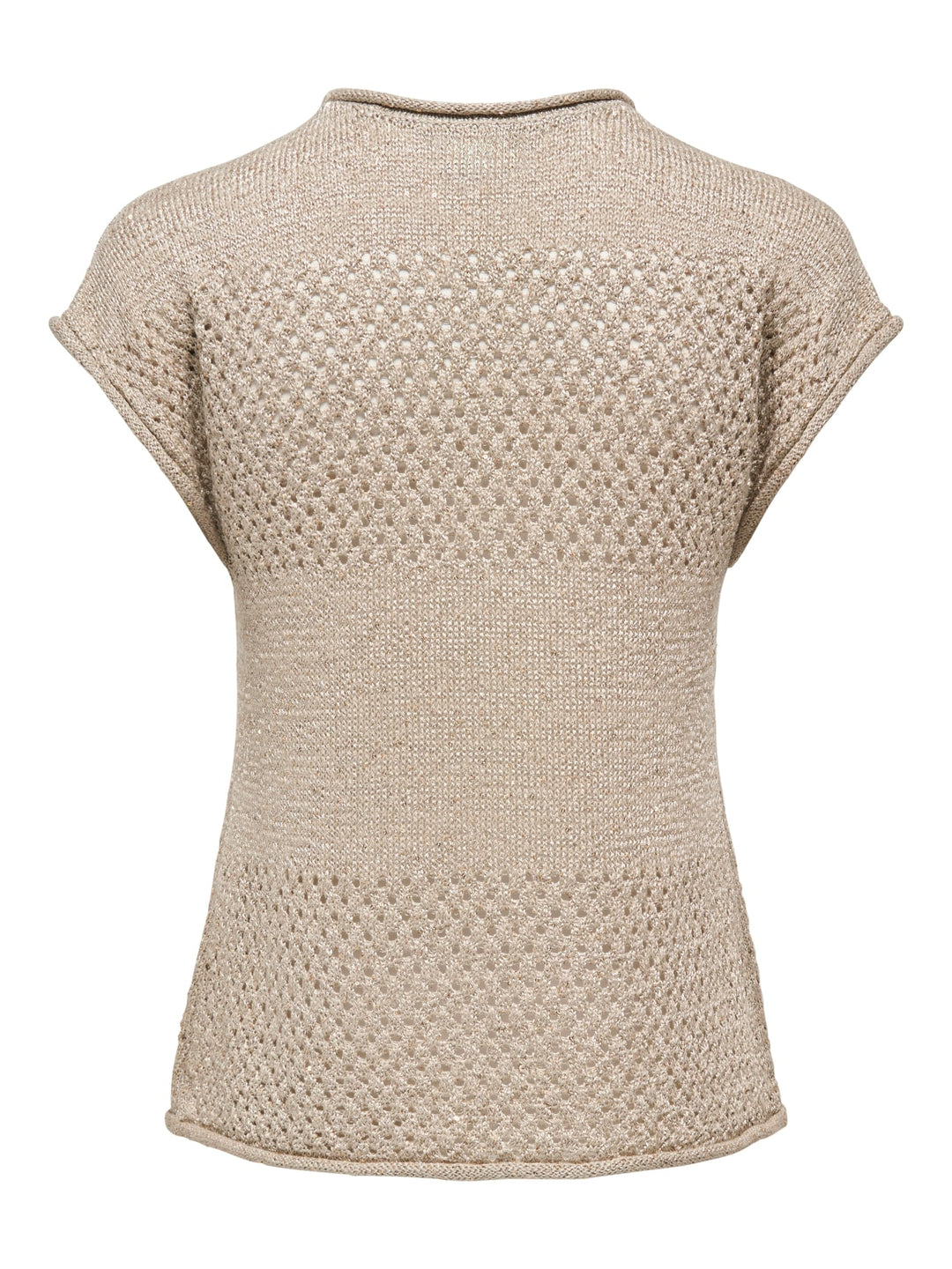 Jacqueline de Yong JDYMIA S/S O-NECK SEQUIN PULLOVER – dames - Zand