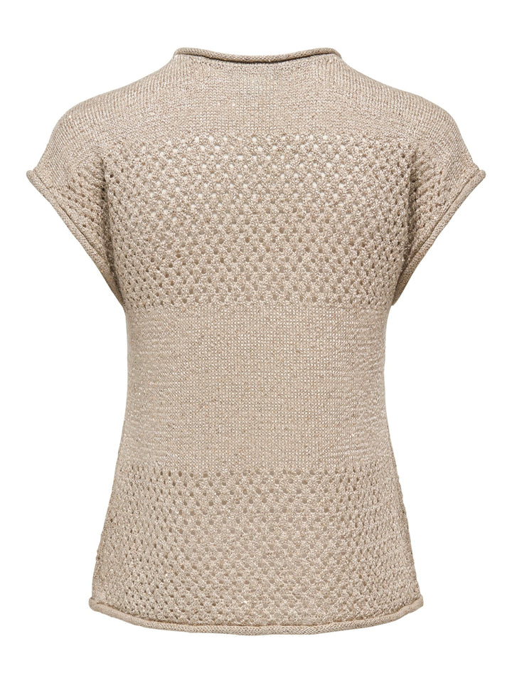 Jacqueline de Yong 15373835 Mia gebreide pullover zand