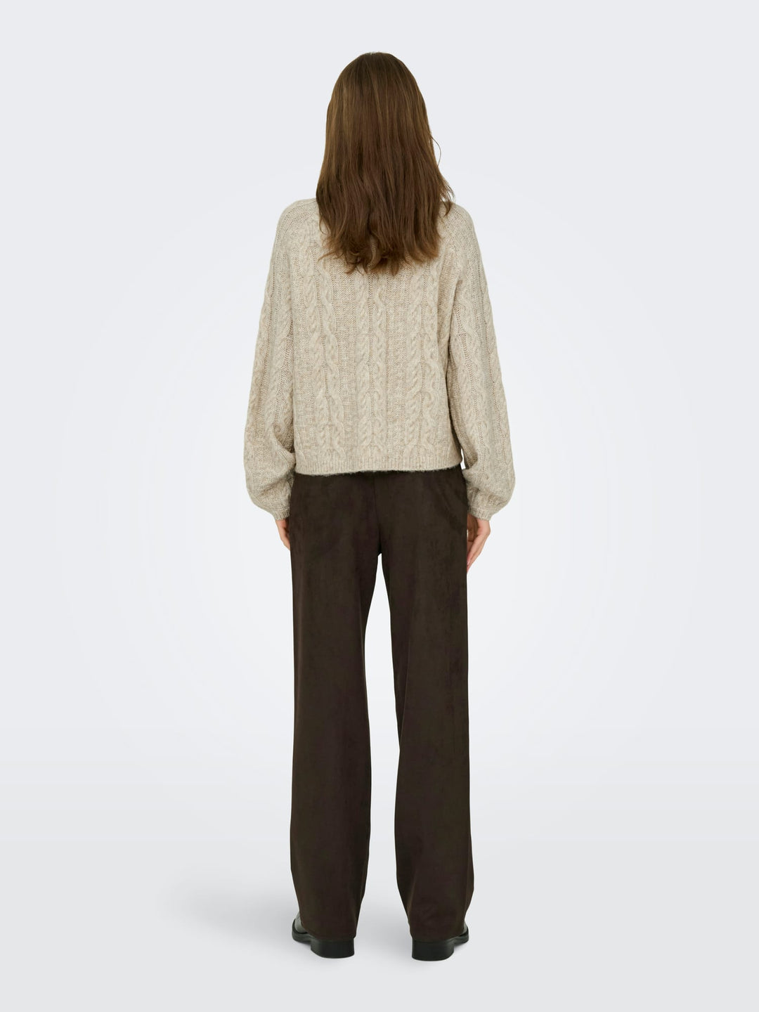 Jacqueline de Yong Silja gebreide pullover – dames - Beige