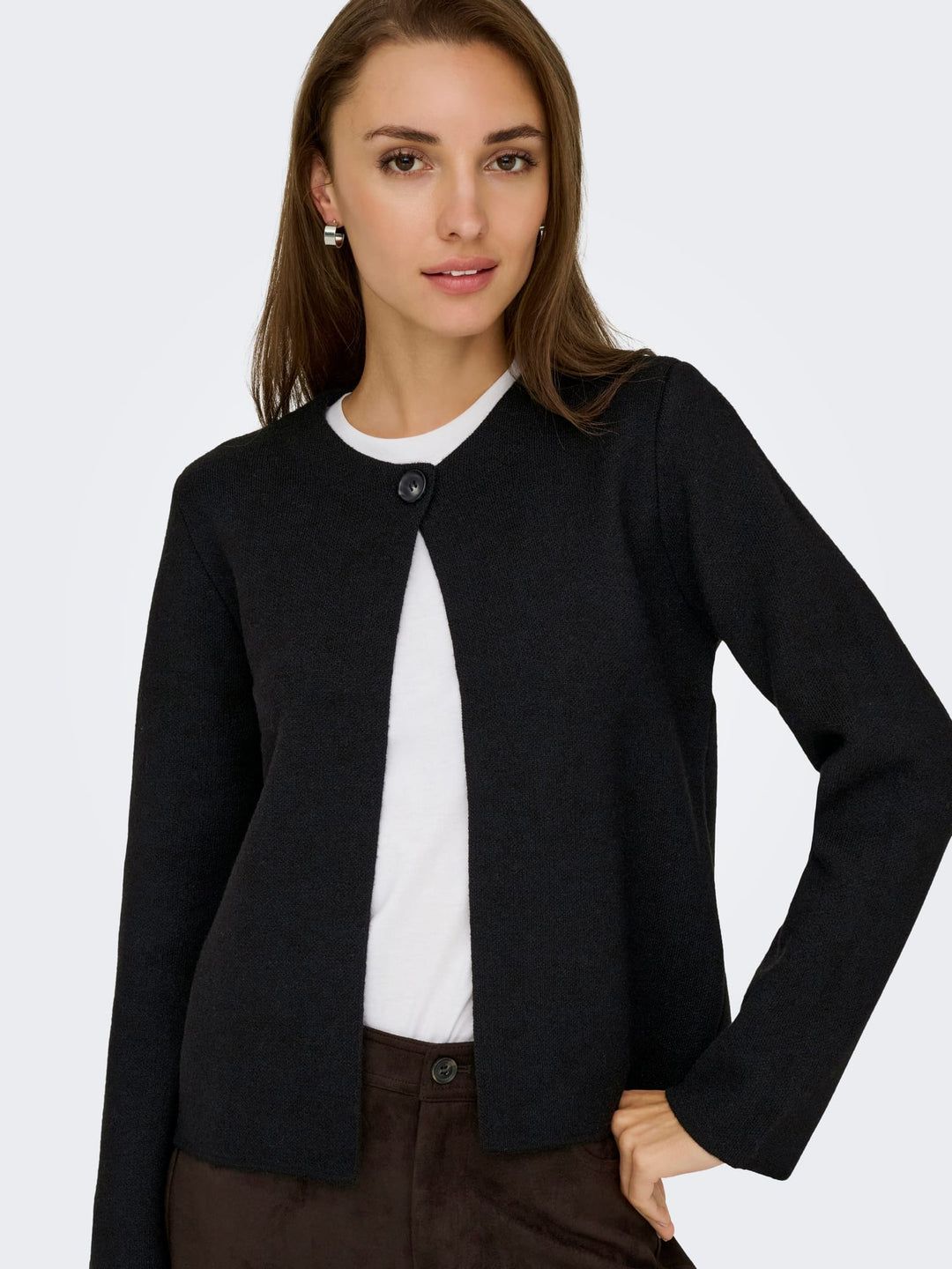 Only 15350578 Anneli gebreid vest zwart