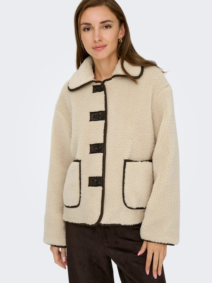 Jacqueline de Yong 15365773 Noella – winterjas dames - Beige