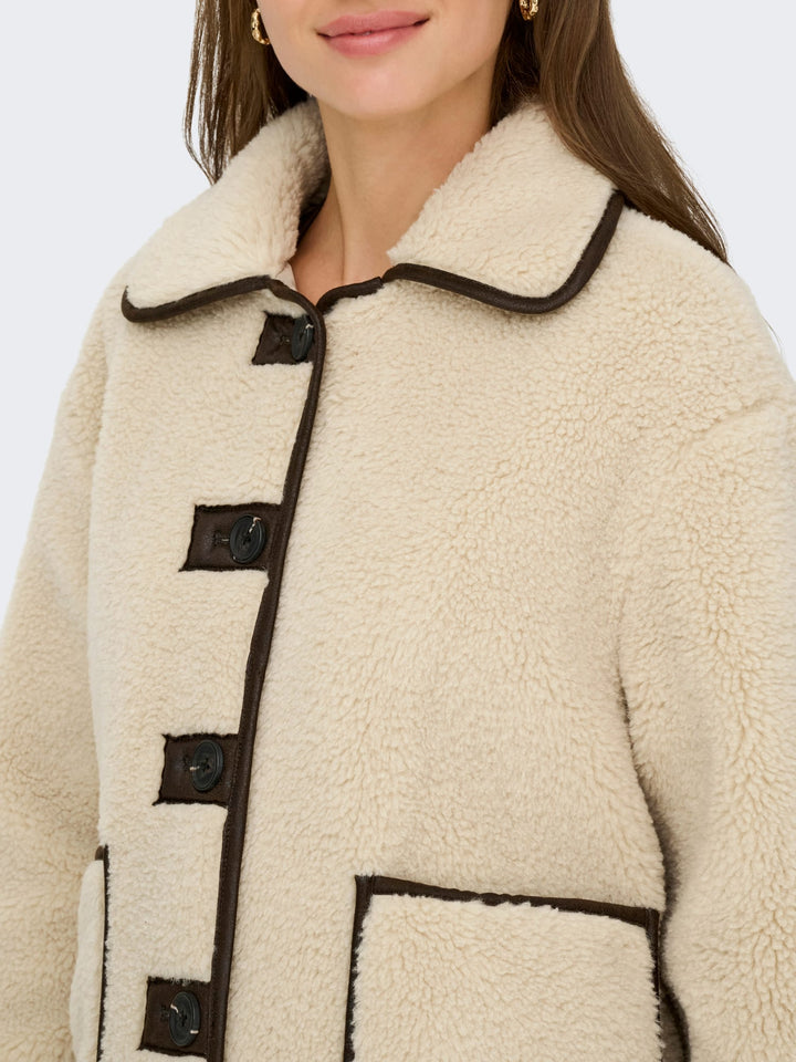 Jacqueline de Yong 15365773 Noella – winterjas dames - Beige