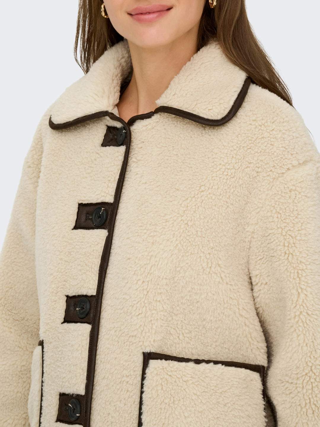Jacqueline de Yong 15365773 Noella teddyjas beige – dames