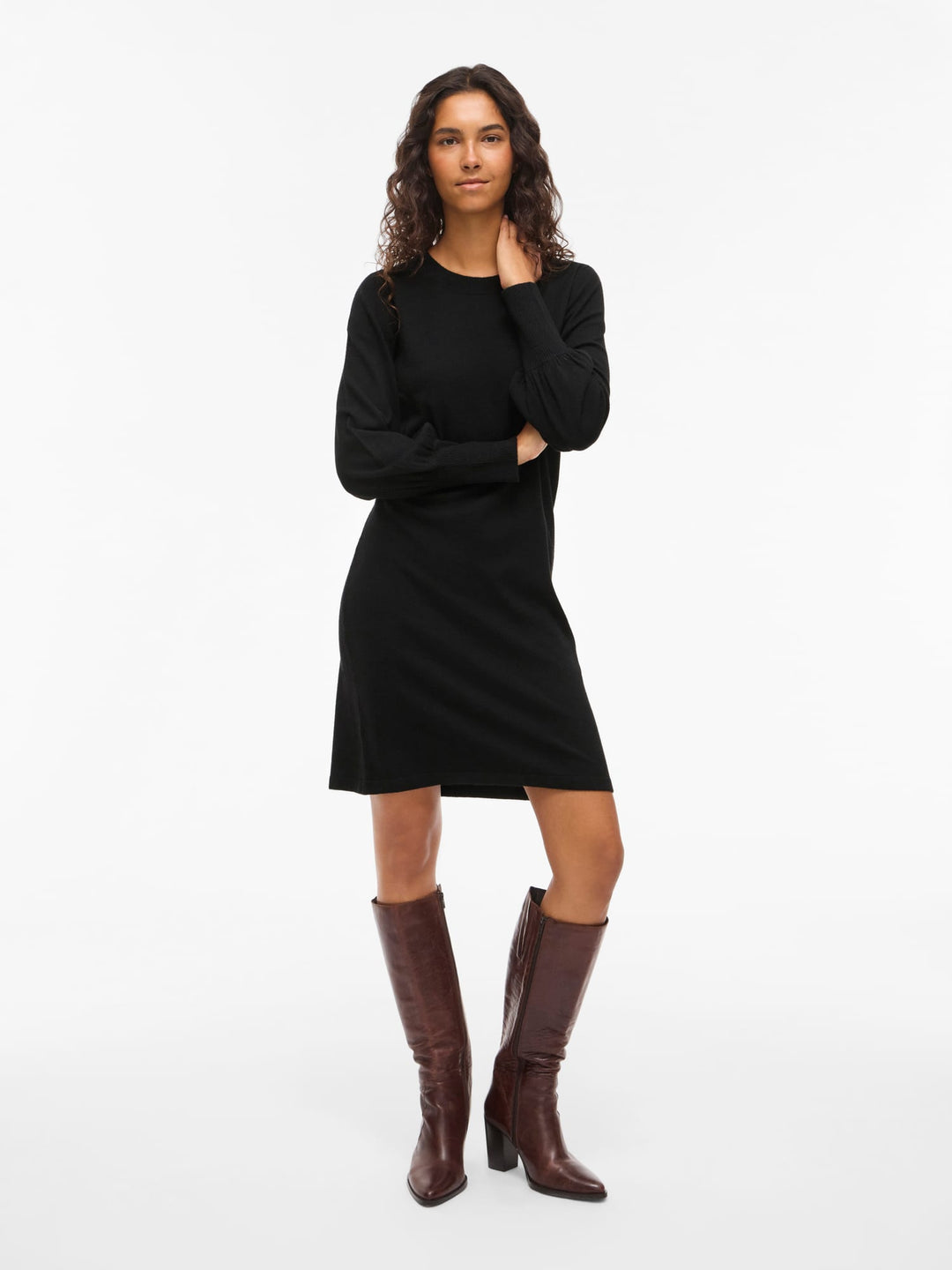 Vila 14110188 Kerry jurk midi dames zwart