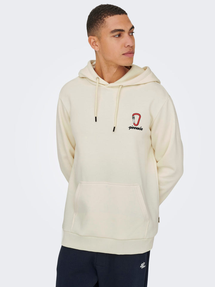 ONLY & SONS Sceres hoodie ecru – heren