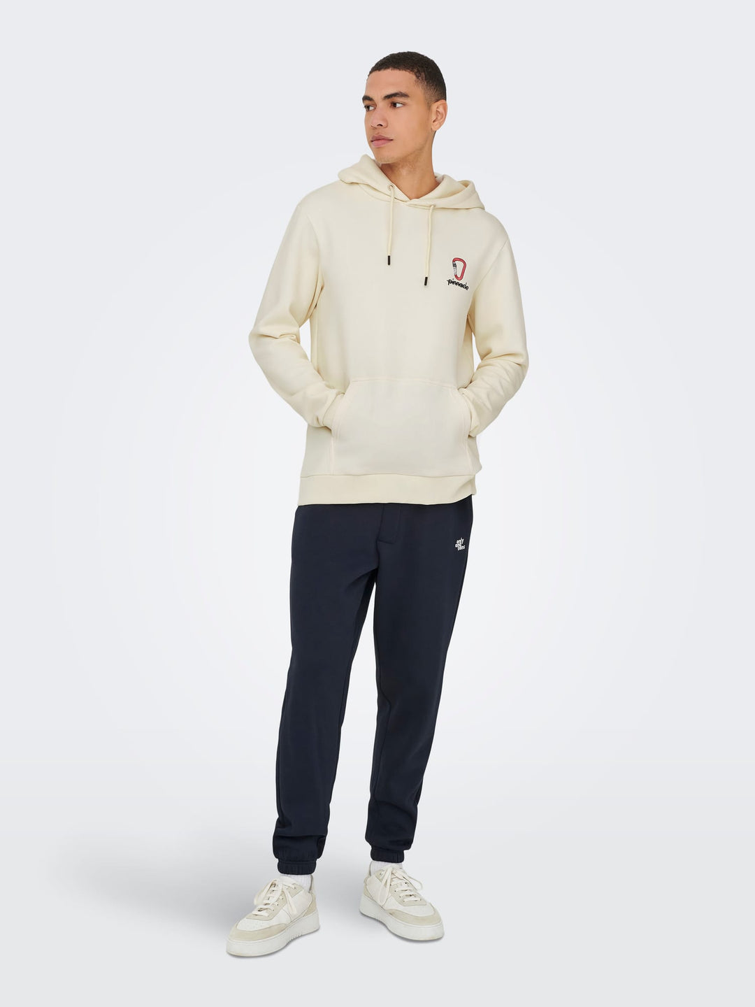 ONLY & SONS Sceres hoodie ecru – heren