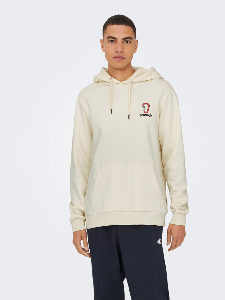 ONLY & SONS Sceres hoodie ecru – heren