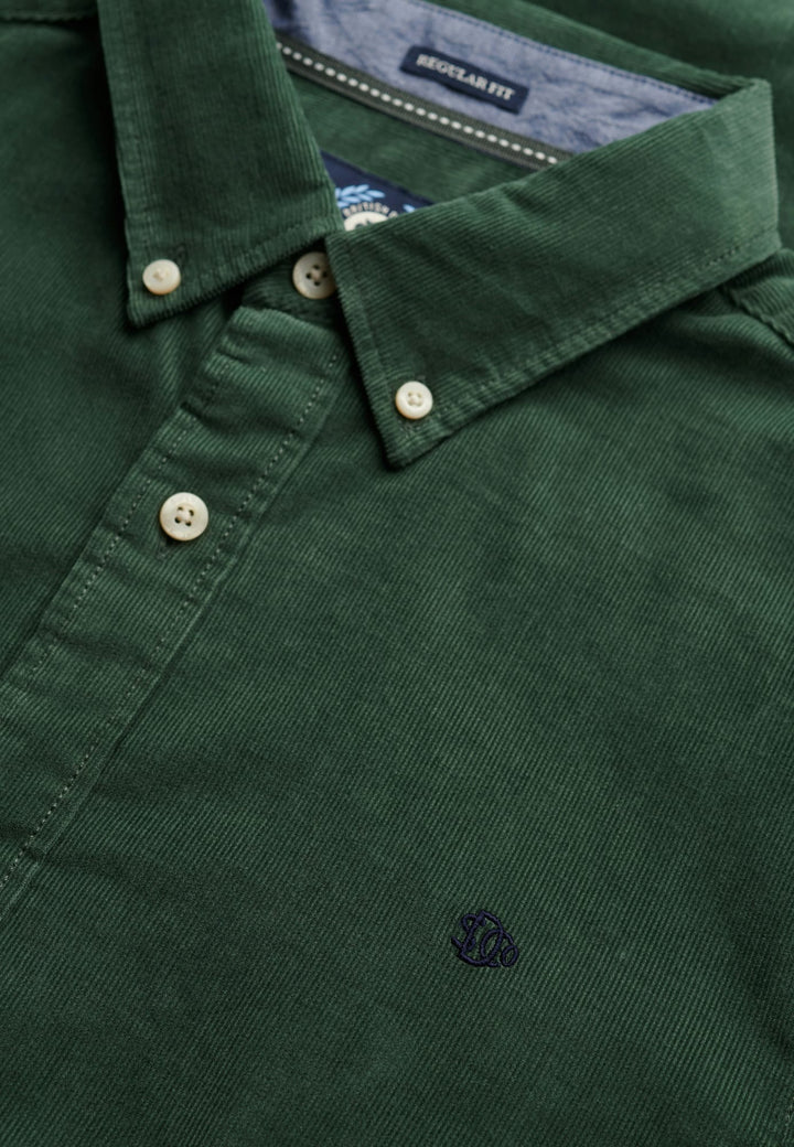 Superdry Classic Needle Cord Overhemd oud groen – heren
