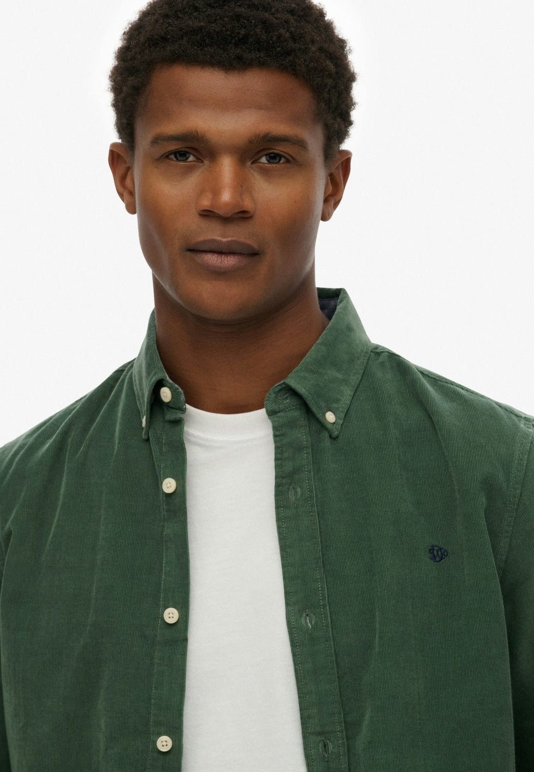 Superdry Classic Needle Cord Overhemd oud groen – heren