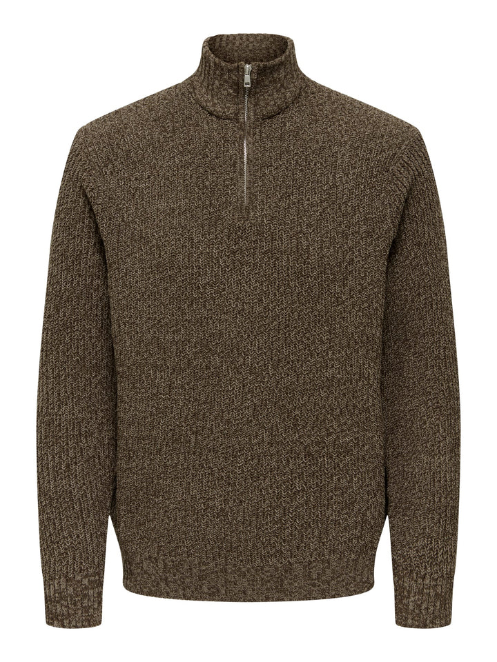ONLY & SONS trui heren bruin dessin – 22035796 Join